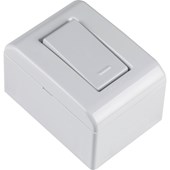 Caixa de Sobrepor com 1 Interruptor Simples 10A 250V Branca - Tramontina LizFlex